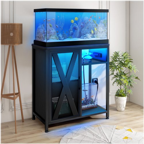 Metallic Oasis Fish Tank Stand