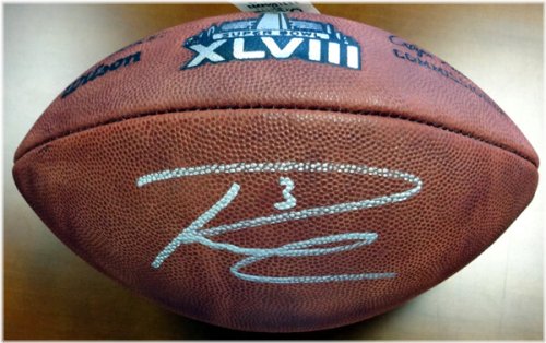 Champion's Pride Autographed Leather Football by Russell Wilson