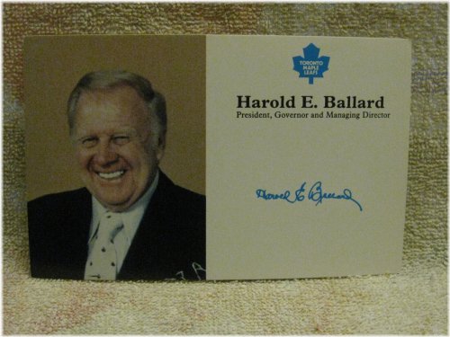 Harold Ballard Toronto Maple Leafs Postcard - 1980-81 NHL Season