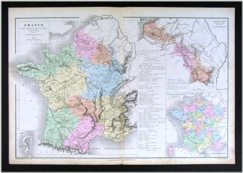 1882 Drioux Map: France Cultural Agriculture & Rhine Basin