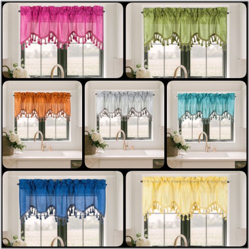 Silk Fringed Ascot Valance