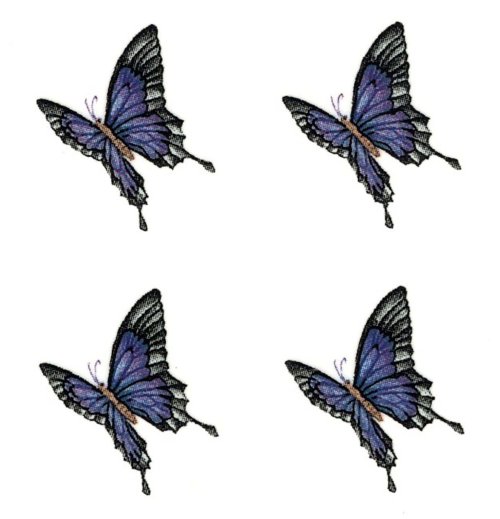 Purple Butterfly Ceramic Decals