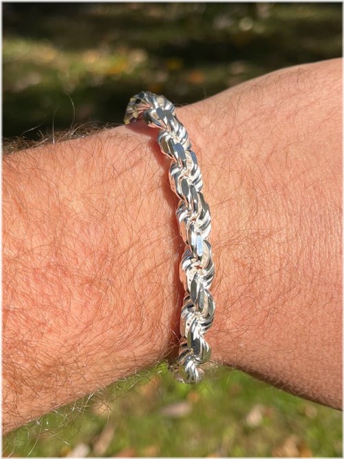 Sterling Rope Bracelet