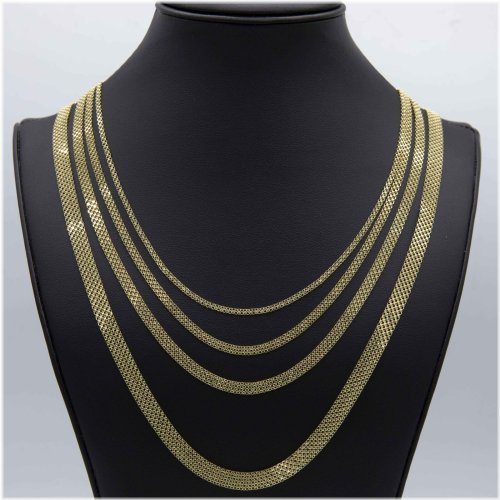 14K Gold Bismark Chain Necklace in Various Sizes