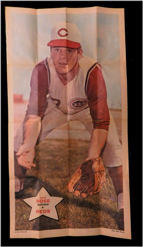 1968 Topps Pete Rose Vintage Poster
