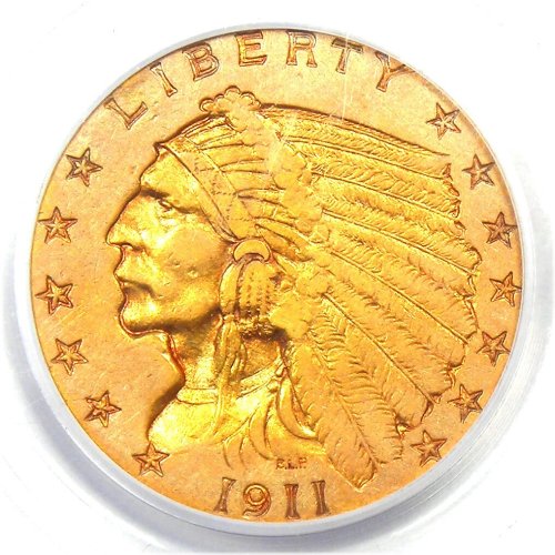 1911-D Indian Gold Quarter Eagle $2.50 Coin PCGS XF40