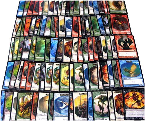 Assorted Magic: The Gathering Token Card Collection