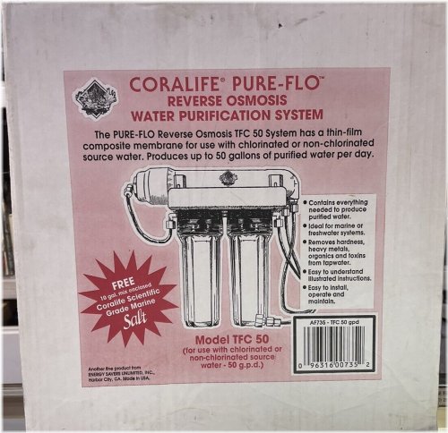 Pure-Flo Reverse Osmosis Water Purification System TFC 50 by Coralife