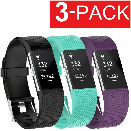 Fitbit Charge 2 Small Replacement Bands - 3 Pack