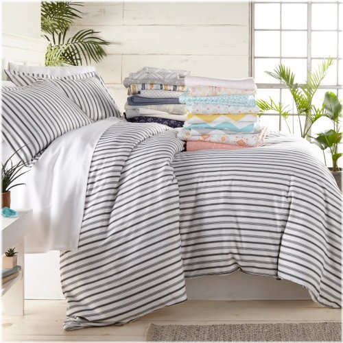 Kaycie Gray Patterned Duvet Set