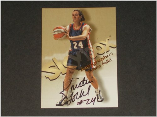 1999 Fleer Skybox WNBA Kristin Folkl Autograph Card