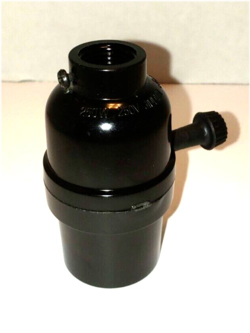 Phenolic Turn Knob Lamp Socket with Large Hole