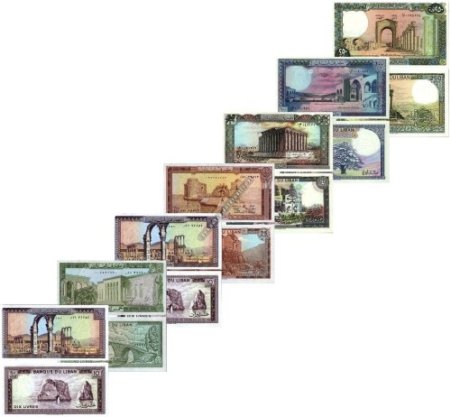 Lebanese Banknotes Collection - 1980s Edition