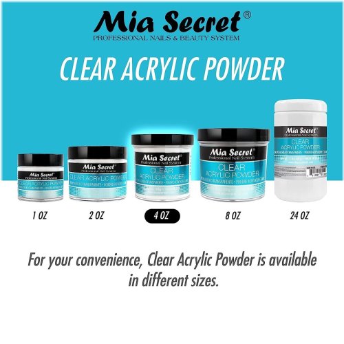 Clear Acrylic Nail Powder System by Mia Secret - USA Made