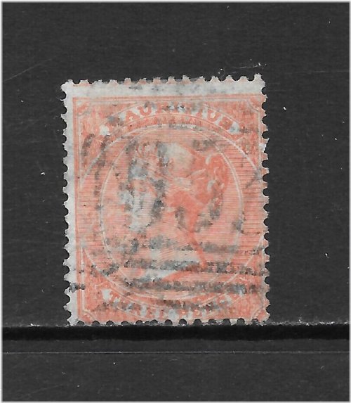 Mauritius Vermilion Queen Victoria Stamp