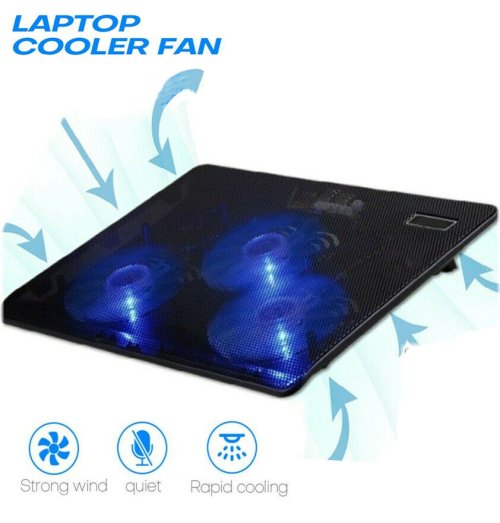 CoolBreeze Slim Notebook Stand with Adjustable Fan Speeds