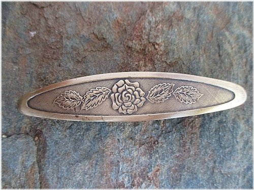 Brass Rose Hair Barrette