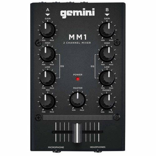 Compact Mic-Enabled DJ Mixer by Gemini