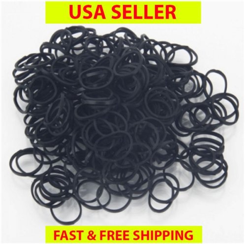 Black Braided Ponytail Bands - Bulk Pack