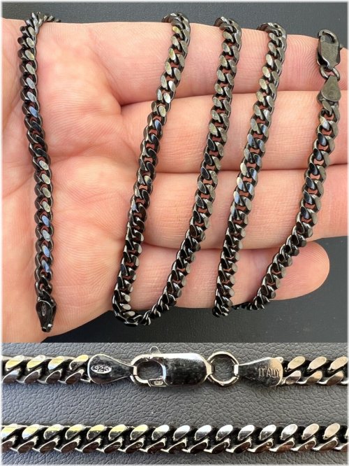 Black Rhodium Cuban Link Necklace