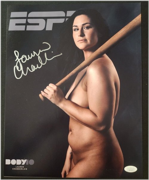 Lauren Chamberlain Signed ESPN Body Cover Photo