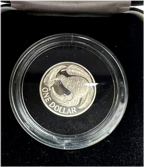 Kiwi Bird 1 Dollar Silver Piedfort Coin (1992)