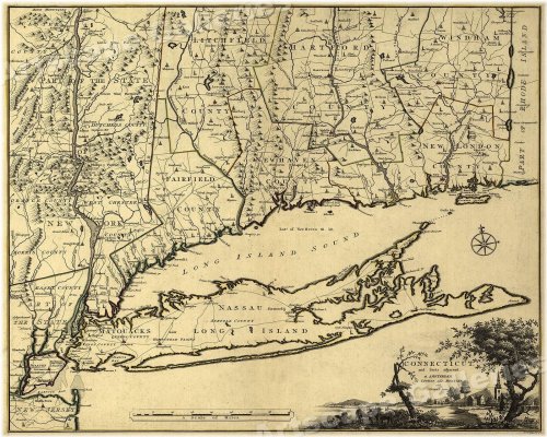 Colonial Cartography: Connecticut, Long Island & Manhattan (1777)