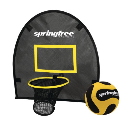 FlexJump Trampoline with FlexrHoop Accessory, Black