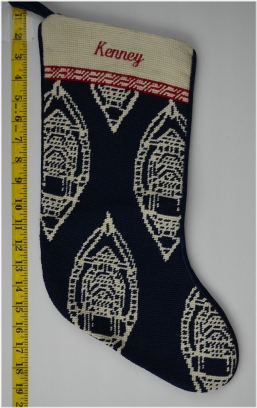 Frosty Needlepoint Monogrammed Stocking