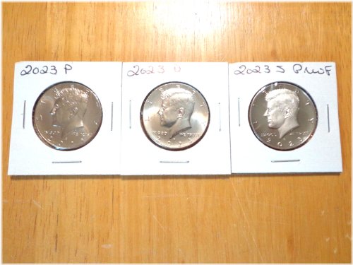 2023 Clad Proof Kennedy Half Dollar 3 Coin Set