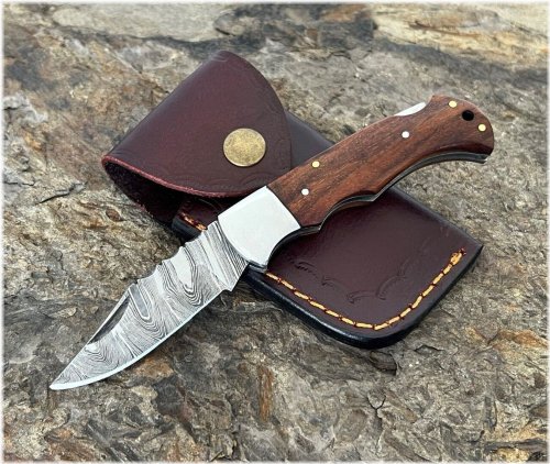 Flawed Elegance Damascus Folding Pocket Knife