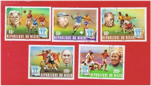 Niger Soccer Stamp Set