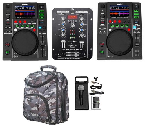 Ultimate DJ Performance Bundle with Media Players, Mixer, Mic, and Accessories