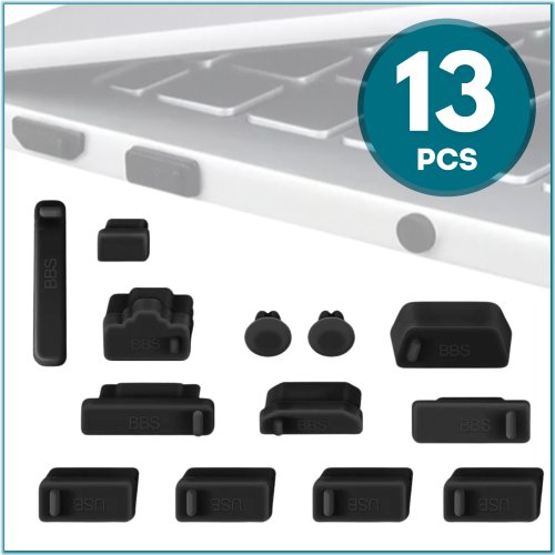 Silicone Port Plug Covers for Laptops and Notebooks