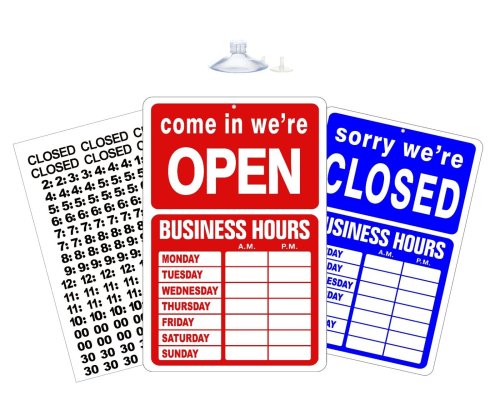 Business Hours Signage Kit