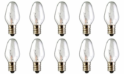 Clear Candelabra Nightlight Bulbs - Box of 10