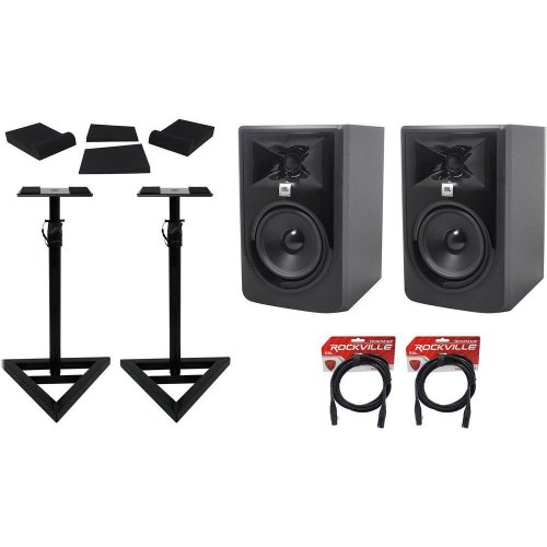 Studio Monitor Bundle with Stands and Accessories