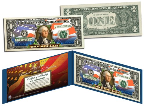 Colorized American Flag $1 Bill