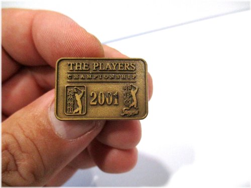 The Players Championship 2001 Brass Golf Lapel Pin