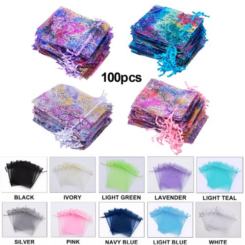 Coralline Organza Favor Pouches