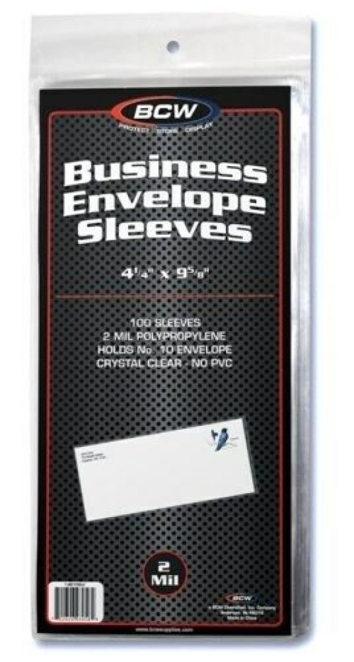 Archival Poly Sleeves for Business Correspondence