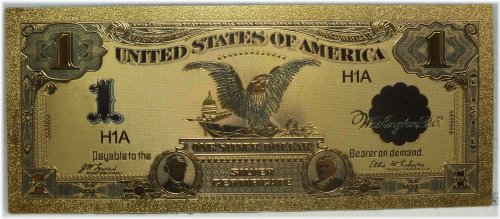 Golden Black Eagle Silver Certificate Note