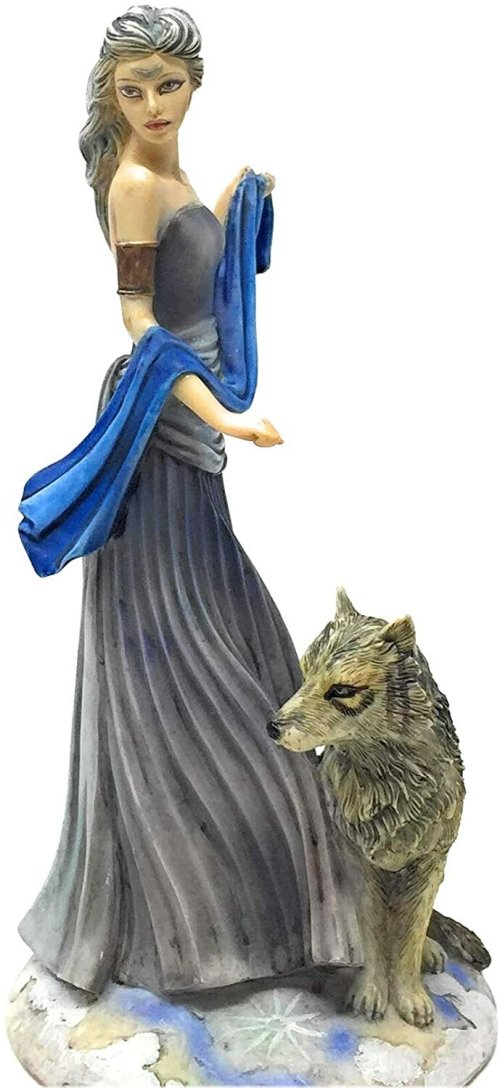 Mystical Wolf Maiden Figurine
