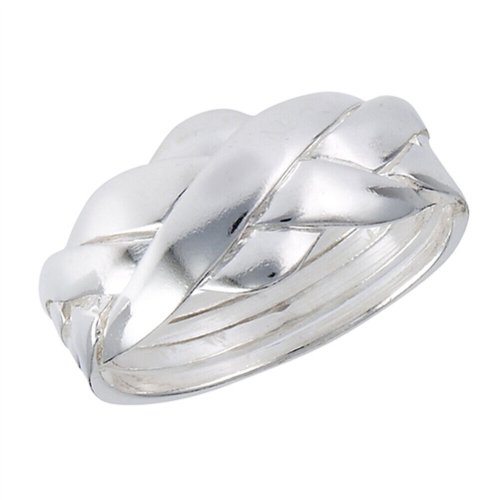 Silver Maze Knot Ring