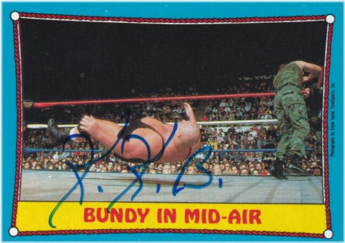 Bundy's Autographed 1987 Topps WWF Card #42