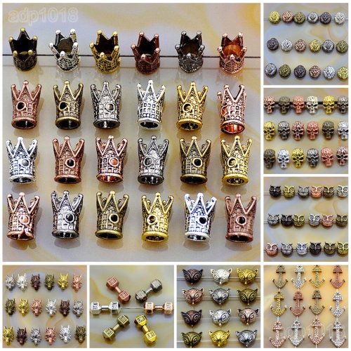 Metallic Wildlife and Fitness Charm Beads