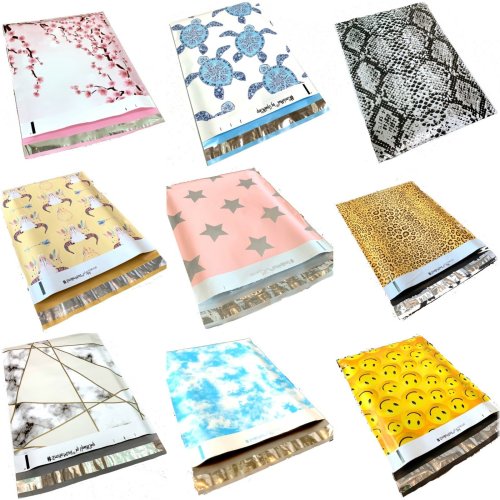 SmileWrap® Designer Shipping Envelopes - Secure and Stylish Poly Mailers