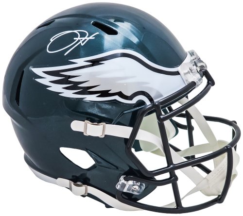 Jalen Hurts Autographed Eagles Green Full Size Speed Helmet by Beckett