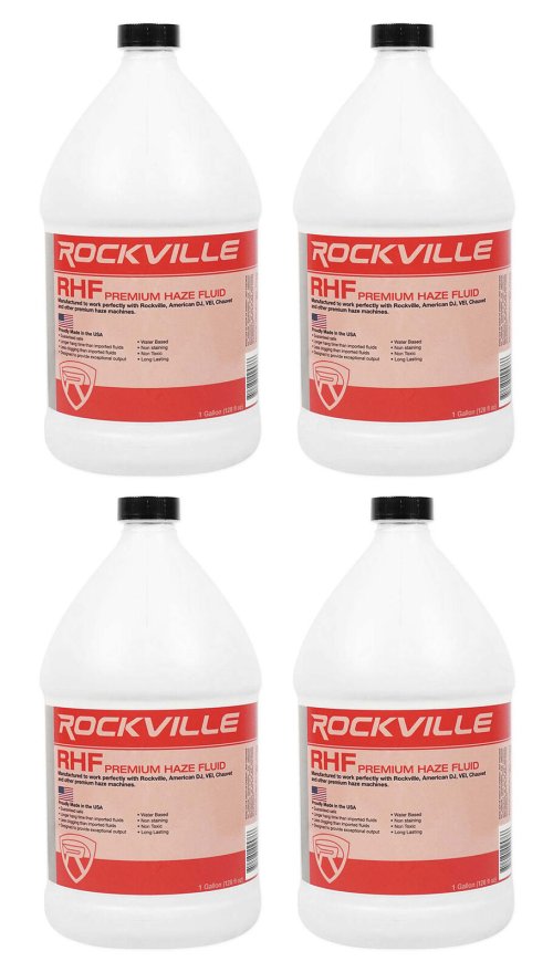 Rockville HazePro Fluid - No-Clog Water-Based Formula (4 Gallons)