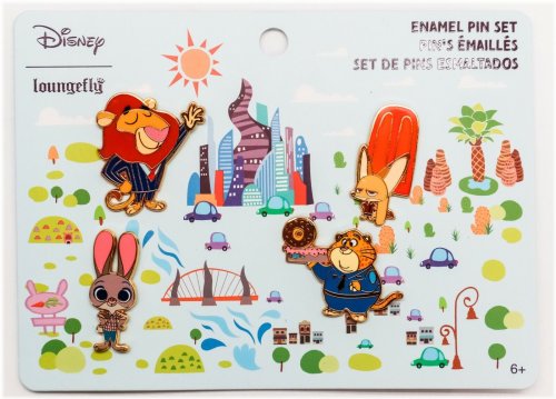 Zooptopia Enamel Pin Set by Loungfly